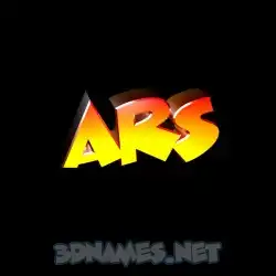 ars in Black Background style - 3D name wallpaper