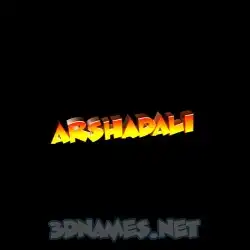 arshadali in Black Background style - 3D name wallpaper