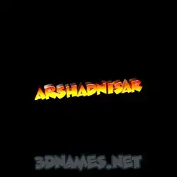 arshadnisar in Black Background style - 3D name wallpaper