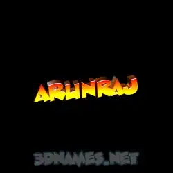 arunraj in Black Background style - 3D name wallpaper
