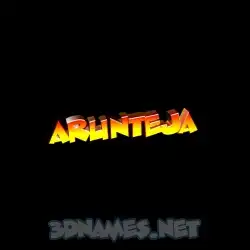 arunteja in Black Background style - 3D name wallpaper