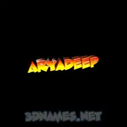 aryadeep in Black Background style - 3D name wallpaper
