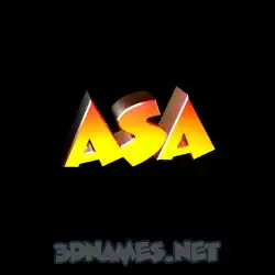 asa in Black Background style - 3D name wallpaper