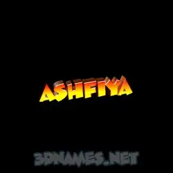 ashfiya in Black Background style - 3D name wallpaper