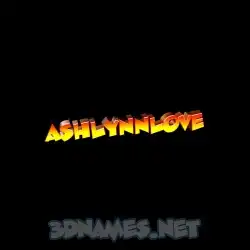 ashlynnlove in Black Background style - 3D name wallpaper