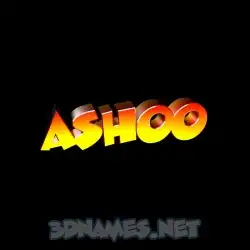 ashoo in Black Background style - 3D name wallpaper