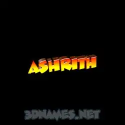 ashrith in Black Background style - 3D name wallpaper