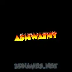 ashwathy in Black Background style - 3D name wallpaper