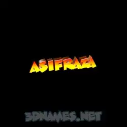 asifraza in Black Background style - 3D name wallpaper