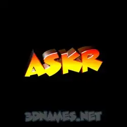 askr in Black Background style - 3D name wallpaper