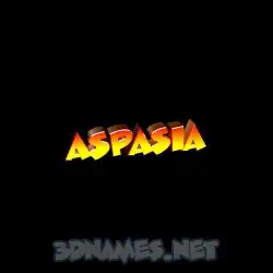 aspasia in Black Background style - 3D name wallpaper