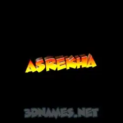 asrekha in Black Background style - 3D name wallpaper