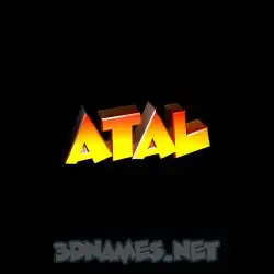 atal in Black Background style - 3D name wallpaper