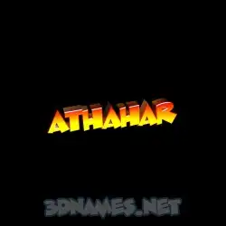 athahar in Black Background style - 3D name wallpaper