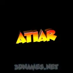 atiar in Black Background style - 3D name wallpaper