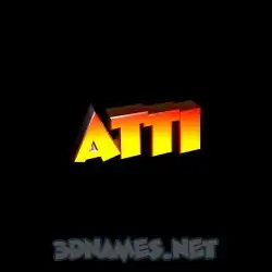 atti in Black Background style - 3D name wallpaper