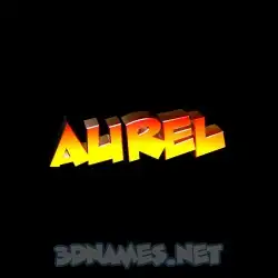 aurel in Black Background style - 3D name wallpaper