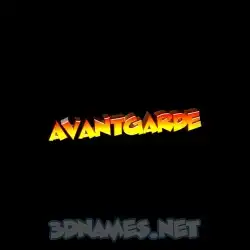 avantgarde in Black Background style - 3D name wallpaper