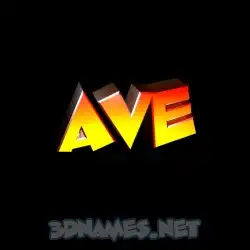 ave in Black Background style - 3D name wallpaper