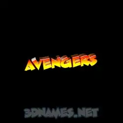 avengers in Black Background style - 3D name wallpaper