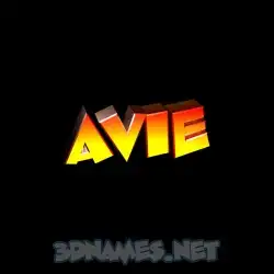 avie in Black Background style - 3D name wallpaper