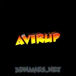 avirup in Black Background style - 3D name wallpaper
