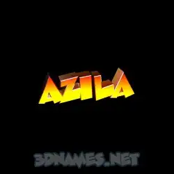 azila in Black Background style - 3D name wallpaper