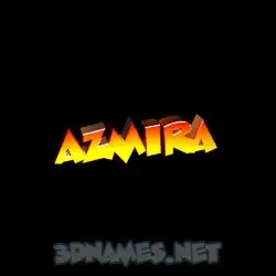 azmira in Black Background style - 3D name wallpaper