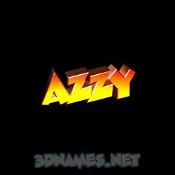 azzy in Black Background style - 3D name wallpaper