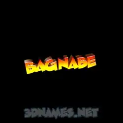 bagnabe in Black Background style - 3D name wallpaper