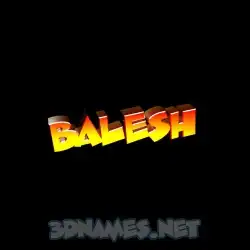 balesh in Black Background style - 3D name wallpaper