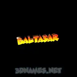 baltasar in Black Background style - 3D name wallpaper
