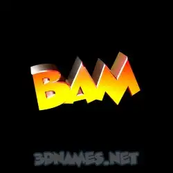 bam in Black Background style - 3D name wallpaper