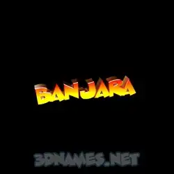banjara in Black Background style - 3D name wallpaper
