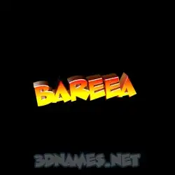 bareea in Black Background style - 3D name wallpaper