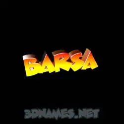 barsa in Black Background style - 3D name wallpaper