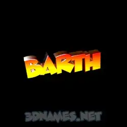 barth in Black Background style - 3D name wallpaper