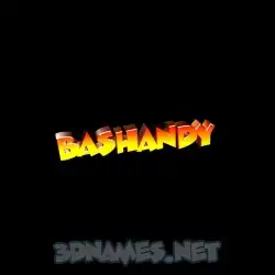 bashandy in Black Background style - 3D name wallpaper