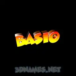 basio in Black Background style - 3D name wallpaper
