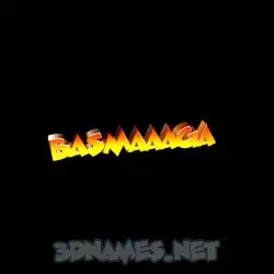 basmaaaga in Black Background style - 3D name wallpaper