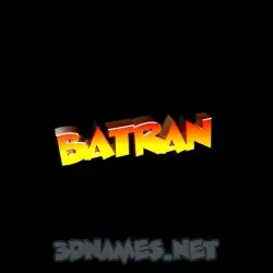 batran in Black Background style - 3D name wallpaper