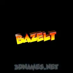 bazelt in Black Background style - 3D name wallpaper