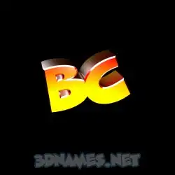 bc in Black Background style - 3D name wallpaper