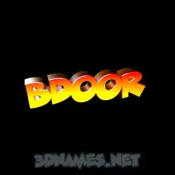 bdoor in Black Background style - 3D name wallpaper