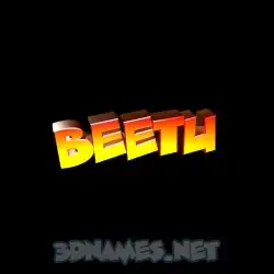beetu in Black Background style - 3D name wallpaper