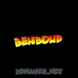 behboud in Black Background style - 3D name wallpaper