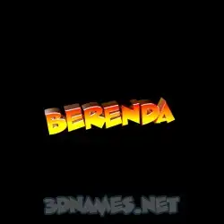 berenda in Black Background style - 3D name wallpaper