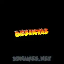 besiktas in Black Background style - 3D name wallpaper