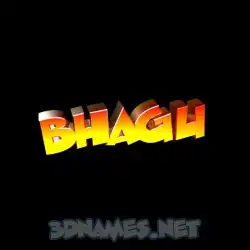 bhagu in Black Background style - 3D name wallpaper