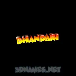 bhandari in Black Background style - 3D name wallpaper